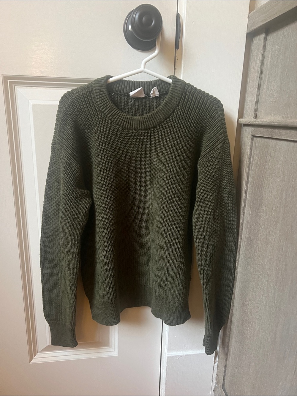 GAP Kids Olive Green Ribbed Crewneck Sweater